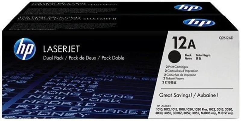 Termék főképe Toner pro "LaserJet 1010, 1015, 1018" tiskárny, HP "Q2612A" Černá, 2*2 tis.stran