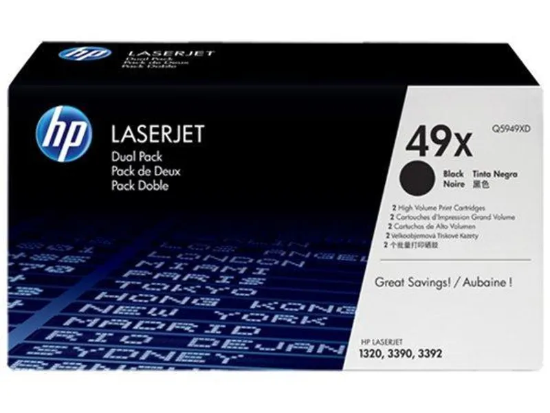 Termék főképe Toner pro "LaserJet 1320, 3390, 3392" tiskárny, HP "Q5949XD" Černá, 2*6 tis.stran