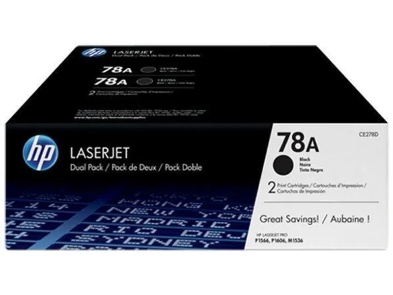 Termék főképe Toner pro "LaserJet P1566, P1606" tiskárny, HP "CE278AD" Černá, 2*2,1 tis.stran