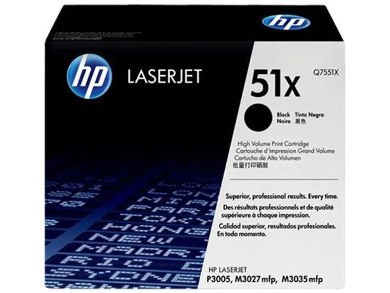 Termék főképe Toner pro "LaserJet P3005, M3027MFP" tiskárny, HP "Q7551X" Černá, 13 tis.stran