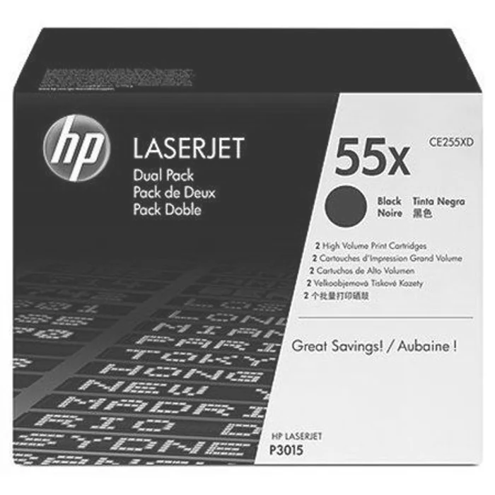 Termék főképe Toner pro "LaserJet P3015" tiskárnu, HP "CE255XD" Černá, 2*12,5 tis.stran