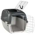Szállítódoboz CAPRI III nyitható tető 40x38x61cm (max. 12kg) sötétszürke/szürke