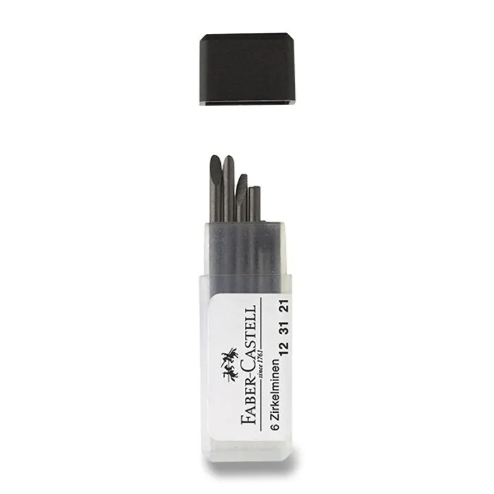 Termék főképe Náhradní tuhy do kružítka, 6ks  Faber Castell 123121