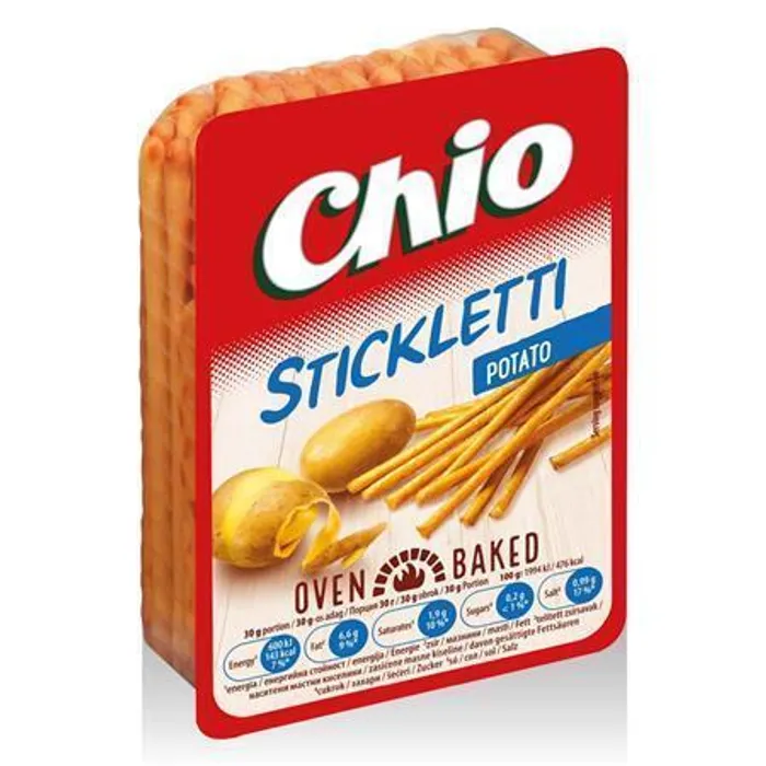 Termék főképe Tyčinky, solené, 125g, CHIO "Stickletti", bramborová příchuť