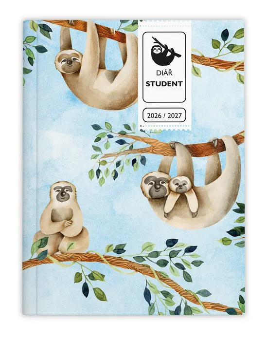 Termék főképe Týdenní diář - Student - V8 - lamino - kapesní - Lenochod