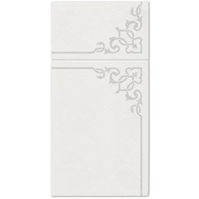 Evőeszköz táska PAW AIRLAID 40x40 cm Elegant Frame ezüst, [25 db]