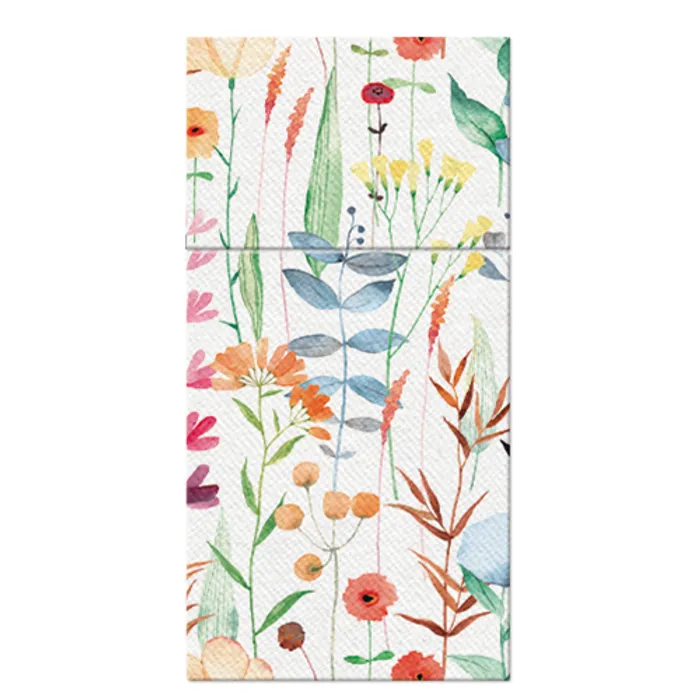 Termék főképe Sáčky na příbory PAW AIRLAID 40x40 cm Watercolor Flowers, 25 ks/bal