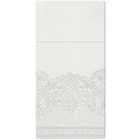 PAW AIRLAID evőeszköz szalvéták 40x40cm Royal Lace ezüst [25 db]