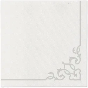 Szalvéták PAW AIRLAID 40x40 cm elegáns keret ezüst [50 db]