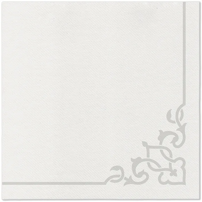 Termék főképe Ubrousky PAW AIRLAID 40x40 cm Elegant Frame Silver [50 ks]