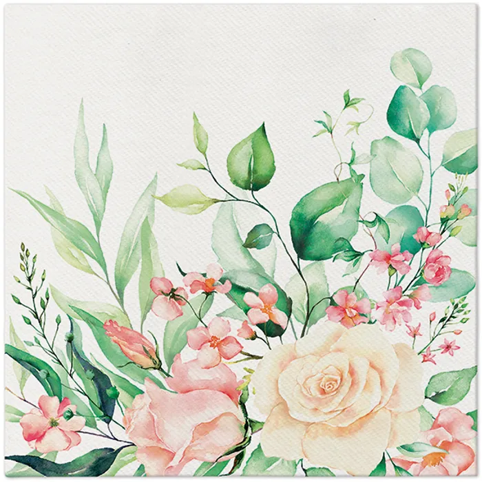 Termék főképe Ubrousky PAW AIRLAID 40x40 cm Floral moments [50 ks]