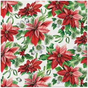 Szalvéta PAW AIRLAID 40x40 cm Glory Poinsettia [50 db]