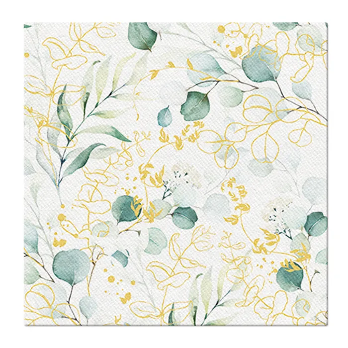 Termék főképe Ubrousky PAW AIRLAID 40x40 cm Golden eucalyptus [50 ks]