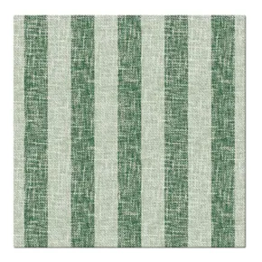 Szalvéta PAW AIRLAID 40x40 cm Linen Stripes green [50 db]