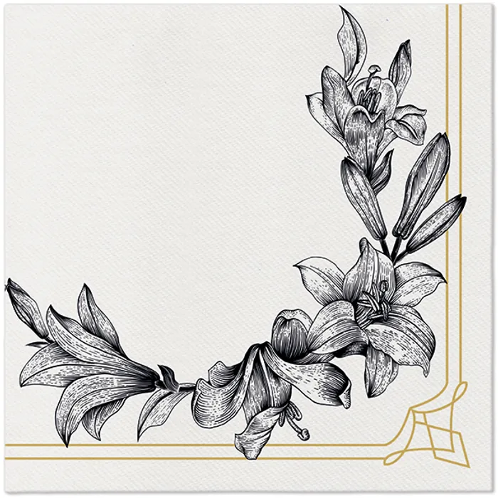 Termék főképe Ubrousky PAW AIRLAID 40x40 cm Roayl lily [50 ks]