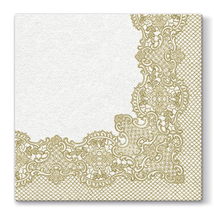 Termék főképe Ubrousky PAW AIRLAID L 40x40cm Royal Lace Gold [50 ks]