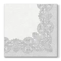 PAW AIRLAID L szalvéta 40 × 40 cm Royal Lace Silver [50 db]