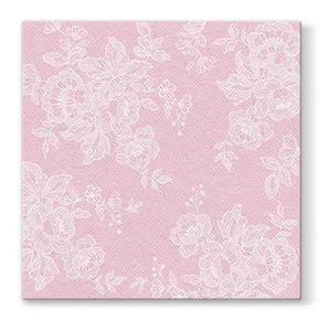 Szalvéta PAW AIRLAID L 40x40cm Soft Lace Rosa [50 db]