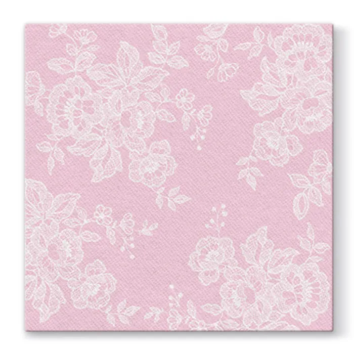 Termék főképe Ubrousky PAW AIRLAID L 40x40cm Soft Lace Rosa [50 ks]