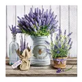 Szalvéták PAW L 25x25cm Lavender in Bucket
