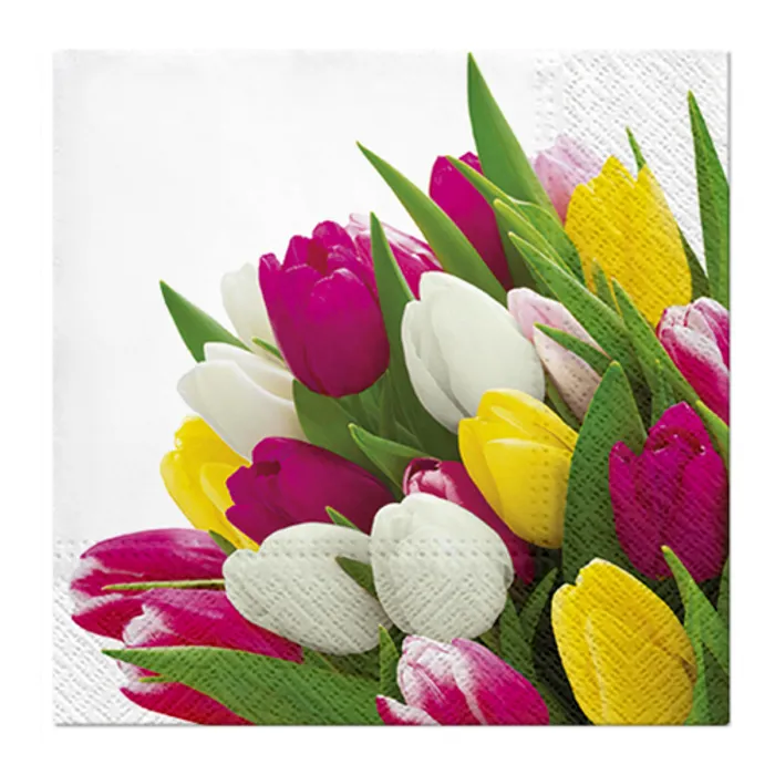 Termék főképe Ubrousky PAW L 33x33 cm Bunch of Tulips