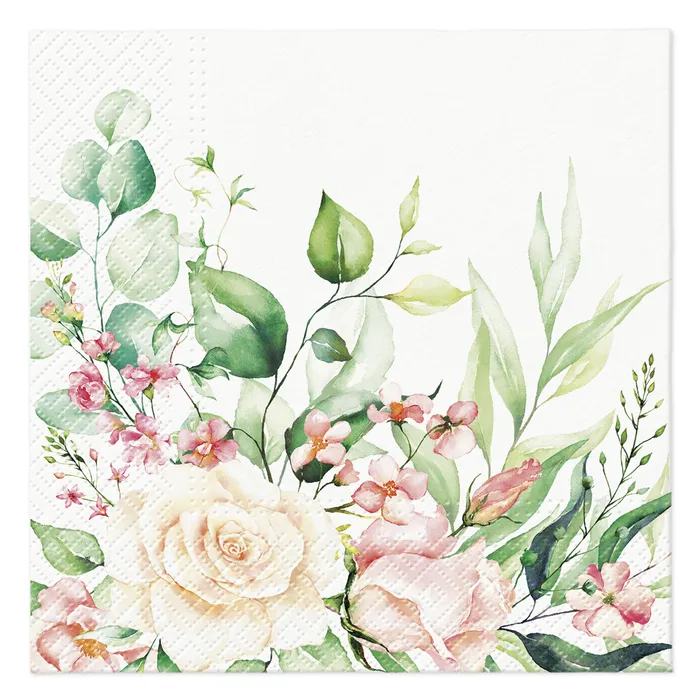 Termék főképe Ubrousky PAW L 33x33cm 3 vrst. Floral Moments [20 ks]