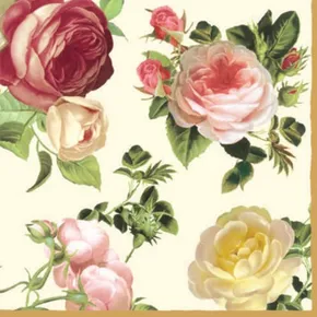 Szalvéta PAW L 33x33cm 3 réteg Rosalia Champagne [20 db]