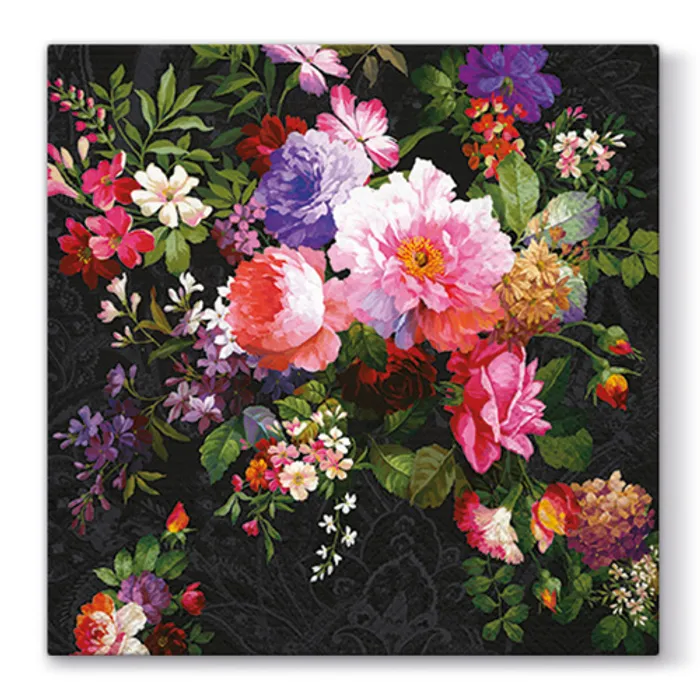 Termék főképe Ubrousky PAW L 33x33cm 3 vrst. Roses on Velvet [20 ks]