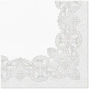 Szalvéta PAW L 33x33cm 3 réteg Royal Lace Frame Silver [20 db]