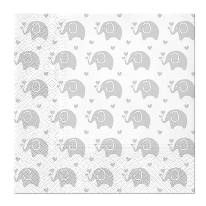 Termék főképe Ubrousky PAW L 33x33cm Baby Elephants blue