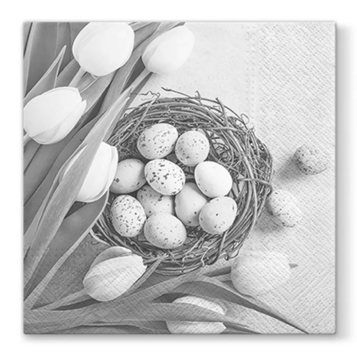 Termék főképe Ubrousky PAW L 33x33cm Eggs and Tulips