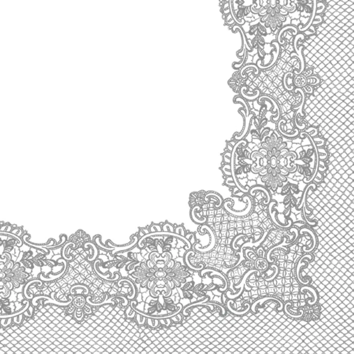 Termék főképe Ubrousky PAW L 33x33cm Royal Lace Frame Silver