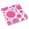 Szalvéták Solid Color Dots pink 20 db