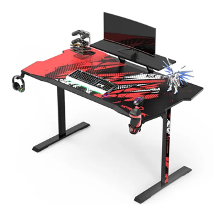 Termék főképe ULTRADESK Herní stůl ATOMIC, 139x74cm, 76cm, s držákem na sluchátka, pití a herní vybaven