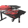 ULTRADESK játékasztal ATOMIC, 139x74cm, 76cm, fejhallgató, ital és játékfelszerelés tartóval
