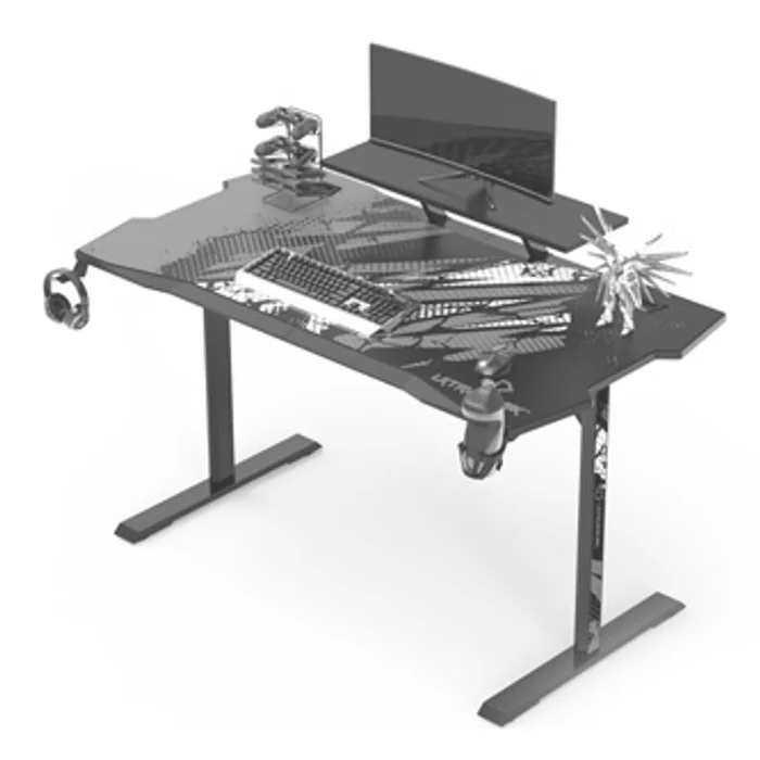 Termék főképe ULTRADESK Herní stůl ATOMIC, 139x74cm, 76cm, s držákem na sluchátka, pití a herní vybaven