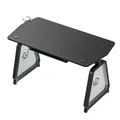 ULTRADESK Herní stůl BOOSTER, 136x70,5 cm, 75 cm, RGB podsvícení, držák sluchátek i nápoj