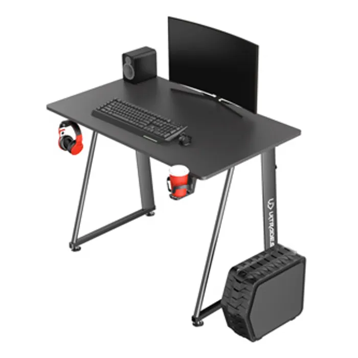 Termék főképe ULTRADESK Herní stůl ENTER V2, 100x60 cm, 75cm, s držákem na sluchátka a pití, kompaktní