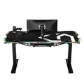 ULTRADESK játékasztal FORCE - fehér, 166x70 cm, 76,5 cm, XXL egérpaddal, slu tartóval