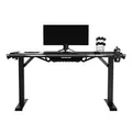 ULTRADESK játékasztal FORCE - fehér, 166x70 cm, 76,5 cm, XXL egérpaddal, slu tartóval