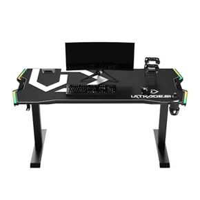 ULTRADESK játékasztal FORCE - fehér, 166x70 cm, 76,5 cm, XXL egérpaddal, slu tartóval