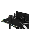 ULTRADESK játékasztal FORCE - fehér, 166x70 cm, 76,5 cm, XXL egérpaddal, slu tartóval