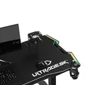 ULTRADESK játékasztal FORCE - fehér, 166x70 cm, 76,5 cm, XXL egérpaddal, slu tartóval