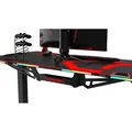 ULTRADESK Gaming asztal FORCE - piros, 166x70 cm, 76,5 cm, XXL egérpaddal, tartóval