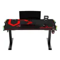 ULTRADESK Gaming asztal FORCE - piros, 166x70 cm, 76,5 cm, XXL egérpaddal, tartóval