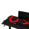 ULTRADESK Gaming asztal FORCE - piros, 166x70 cm, 76,5 cm, XXL egérpaddal, tartóval