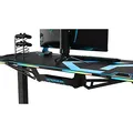 ULTRADESK Gaming asztal FORCE - kék, 166x70 cm, 76,5 cm, XXL egérpaddal, sl tartóval