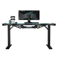 ULTRADESK Gaming asztal FORCE - kék, 166x70 cm, 76,5 cm, XXL egérpaddal, sl tartóval