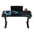ULTRADESK Gaming asztal FORCE - kék, 166x70 cm, 76,5 cm, XXL egérpaddal, sl tartóval