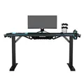 ULTRADESK Gaming asztal FORCE - kék, 166x70 cm, 76,5 cm, XXL egérpaddal, sl tartóval